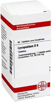 DHU Lycopodium D6 Tablets, Pack of 80 Tablets
