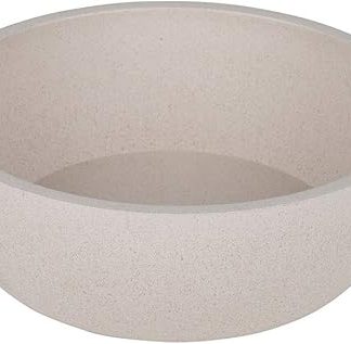 District 70 -5351, Bamboo Dog Bowl, Merengue, Small: 14 x 14 x 5.2 cm (570 ml)