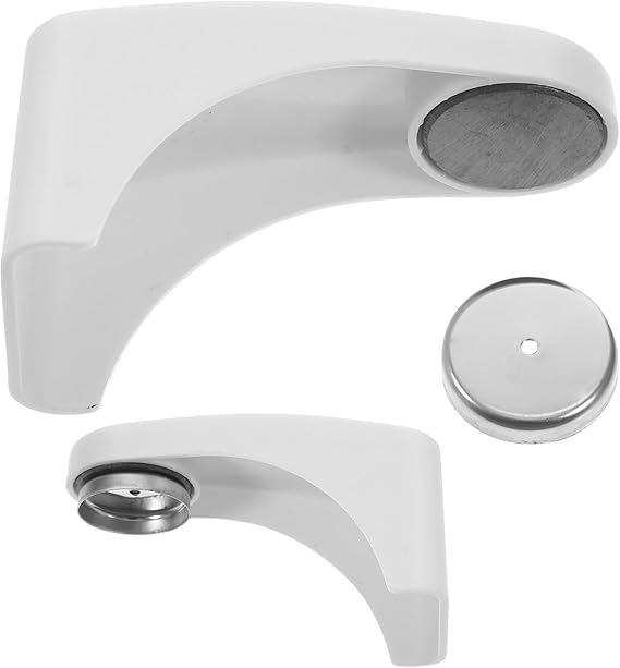 Veemoon Pack of 2 Magnetic Soap Holder Wall Mounted Drill-Free with Adhesive Attachment Rounded Edges for Bathroom and Kitchen