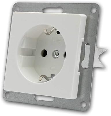 CUP Sockets with Protective Contact in White without Frame, 250 V/16 A, Clamp Connection Pack of 90