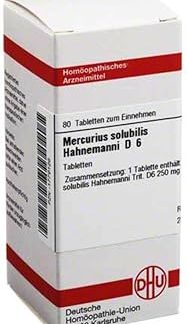 DHU Mercurius solubilis Hahnemanni D6 Tablets, Pack of 80 Tablets