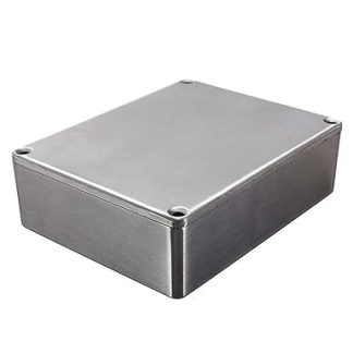 ExcInter 1590BB (120 x 95 x 35 mm) Silver Aluminum Housing Electronic Die-Cast Project Box Waterproof for External Power Supply / Outdoor