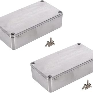 VENEKA 2 x Aluminium Electronics Project Box Housing Instrument Waterproof Standard 1590B 112 x 60 x 31 mm