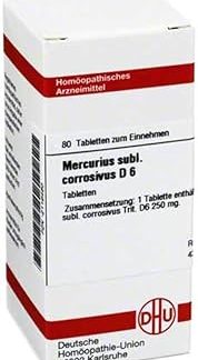 DHU Mercurius Sublimatus Corrosivus D6 Tablets, Pack of 80 Tablets