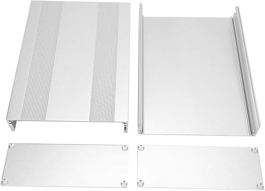 Aluminium Housing 54 x 145 x 200 mm Silver Electronic PCB Instruments Cool Box Electronic Project Case Silver