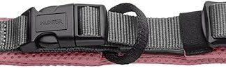 HUNTER Maldon Collar Pink Breathable Mesh Robust Nylon Silent & Allergy Friendly Strain Relief Integrated Address Label Especially Light Size L