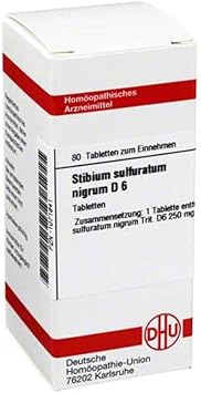 DHU Stibium sulfuratum nigrum D6 tablets, pack of 80 tablets