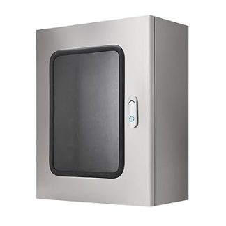 Distribution Box Made of 304 Stainless Steel, Waterproof Control Box According to IP65, for Outdoor and Indoor Use, with Mounting Plate and Visible Window (50 x 60 x 18 cm/20 x 24 x 7 inches)