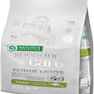 Nature's Protection Superior Care - White Dogs Junior Small & Mini Grain Free with White Fish 1.5kg