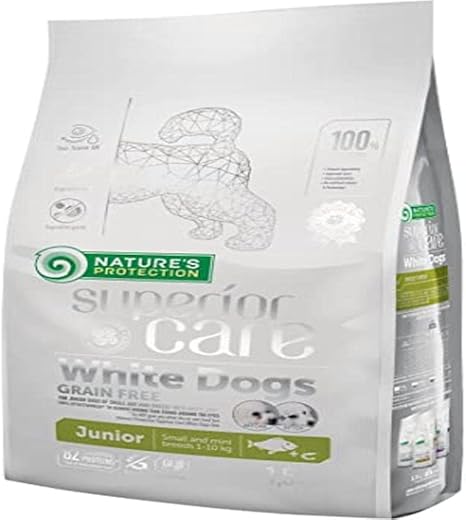 Nature's Protection Superior Care - White Dogs Junior Small & Mini Grain Free with White Fish 1.5kg