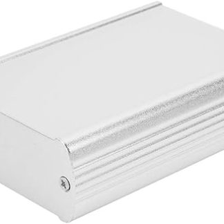 LANTRO JS - Aluminum Electronic Project Box, 1.3 x 3.2 x 4.3 Inch Silver Cooling Case, Built-in Heat Dissipation DIY Electronics Enclosure