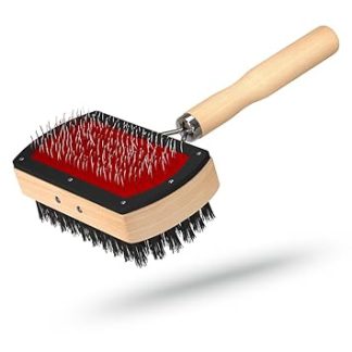 Naturasan Brush for all kinds of sheepskin or lambskin rugs, Deshedding Tool & Pet Grooming Brush for cats and dogs! Heavy Duty Quality Brush