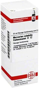 MERCURIUS SOLUBILIS Hahnemanni D 12 Dilution 20 ml