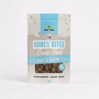 Boneshands Bones Bites Coco'Beef - Grain-Free Dog Treats with 84% Beef & Coconut - Natural Dog Snacks without Sugar - Monoprotein, Protein Rich & Gluten Free - for Training & Sensitive Dogs