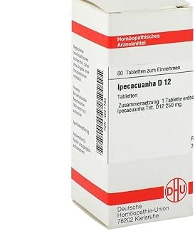 DHU Ipecacuanha D12 Tablets, Pack of 80 Tablets