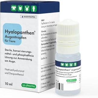 cp-pharma Hyalopanthen Eye Drops | 10 ml | Eye Drops for Animals | For Sensitive Eyes, for Long-Term Use as well as for Predamaged Calluses