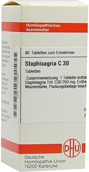 DHU Staphisagria C30 Tablets, Pack of 80 Tablets