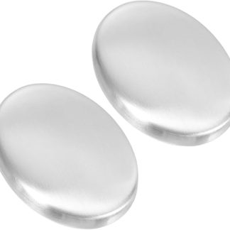 Garneck 2 x Deodorising Soap Metal Soaps for Home Soaps Made of Stainless Steel Odour Removing Soap Hand Cleaning Soap Soap Pieces Odour Absorbing Soap Silver Stainless Steel