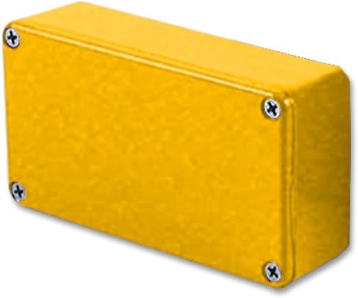 Box Yellow 31 x 60 x 112mm | Metal Casing / 19 Cabinet Shelves 1 Piece - 1590BYL