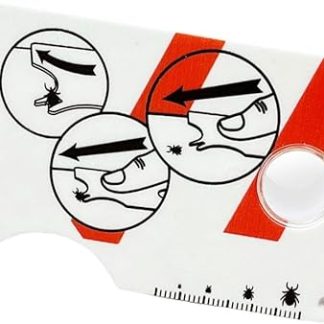 Tick Card, Tick Scale Card with Magnifying Glass, Quick Cleaning of Ticks, Tick Card for People, Children, Dogs, Cats