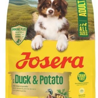 JOSERA Adult Duck & Potato (1 x 3 kg) | Premium Dry Food for Adult Dogs | Grain-Free | Immune Plus for an Intact Immune System | Biotin and Fatty Acids for Skin and Coat | Pack of 1