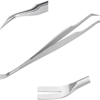 Nutabevr 2 in 1 Professional Stainless Steel Tick Tweezers, Easy to Remove Ticks of Any Size, Tick Remover, Tick Tweezers and Tick Hooks, Reliable and Easy to Use, for Humans, Dogs, Cats