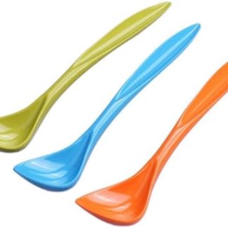 PetBonus Pack of 3 Pet Food Spoons, Pet Food Can Spoon, Long Handle, Special Curved Design for Dogs, Cats, Pet Food, Can Spoon