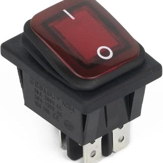 FNYUVNFAF Wippschalter, beleuchtet, Armaturenbrett, EIN-/Aus-Teile, rechteckig, wasserdicht, 20 A, 250 V AC, 20 A, DPST, IP67, 30 x 22 mm