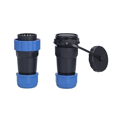 Aviation Socket, Premium Material Solid Pin Wide Application Stable Connection SP28 IP68 Waterproof Connector for Electronic Devices (16 Core)