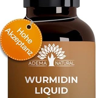 ADEMA NATURAL® Wurmidin Liquid Worming Agent, Worming Drops/Liquid for Animals (Dogs, Cats, Rabbits, Sheep, Poultry and Birds), Worming Treatment Alternative for Worm Infestation, 50 ml