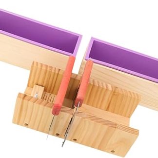 Friendly Soap Making Supplies Silicone Moulds Wooden Holder and Steel Cutter for Making