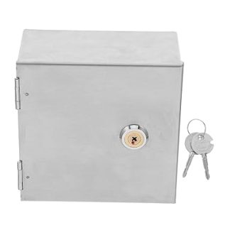 Cabilock Stainless Steel Outdoor Junction Box with Lock Waterproof Splash-proof Electrical Protective Housing for Sockets Surface Flush-Mounted Safe Storage Voltage