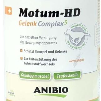 Anibio Motum HD Joint Powder 500g for Dogs - With Green-Lipped Mussel, Devil's Claw, MSM, Chondroitin & Glucosamine - Supports Cartilage, Joints & Mobility, Grain-Free