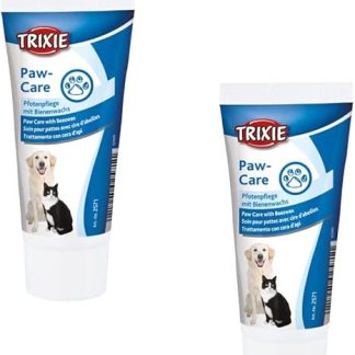 TRIXIE Paw-Care | Double Pack | 2 x 50 ml | Paw Care Cream with Beeswax for Dogs and Cats | For Cracked and Irritated Paws | Can Help Care for Paws