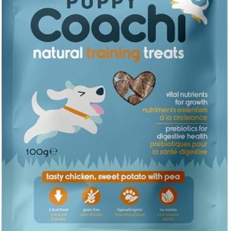 Coachi Natural Puppy Training Treats - Healthy, Grain-Free and Hypoallergenic Dog Treats for Puppies. Soft and Easy Separable. The Healthy Snack for Puppies (Chicken, 100g)