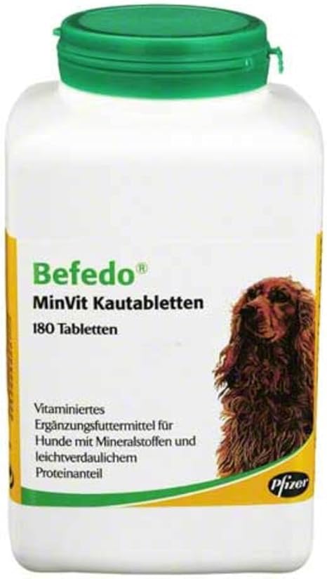 Zoetis - Befedo Minvit Chewable Tablets for Dogs 180 Tablets Pack of 1 (1 x 0.62 kg)