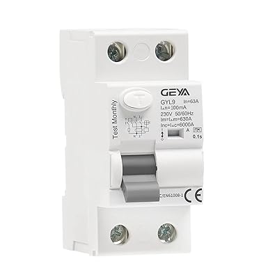 GEYA Electromagnetic Residual Current Device Type A ELCB RCD RCCB (2P-63A-100mA)