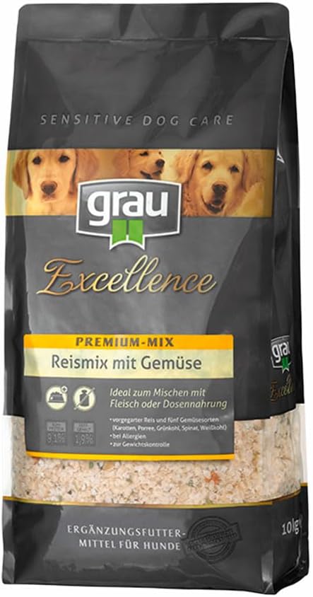 GRAU – The Original – Rice Mix with Vegetables for Dogs – Exc SDC Premium Mix Rice Mix, Pack of 1 (1 x 5 kg), Supplementary Food for Dogs
