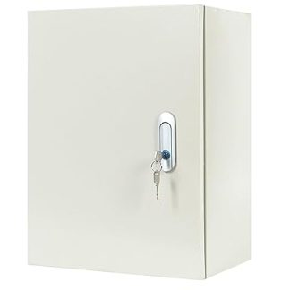 Surface-Mounted Steel Fuse Box for Indoor and Outdoor Use, Wall Mounting, with Safety Locks and Mounting Plates (80 x 60 x 20 cm / 31.5 x 23.6 x 7.9 inches)