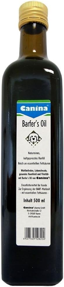 Canina Pharma Barfers Oil 500ml Dog Grooming Pet Care