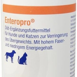 Dechra Enteropro Plantain Seeds, 250 Capsules, Diet Supplementary Feed for Dogs and Cats, Can Help Reduce Obesity, With High Fibre Content