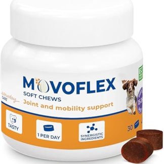 Movoflex Soft Chews | Pack of 30 | For Dogs from 15 kg to 35 kg | Supplementary Feed to Support Joint Health | To Maintain Joint Structures | With Hyaluronic Acid
