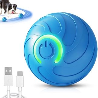 Catnat Interactive Dog Toy Ball, 2026 Scroll Dog Toy, Intelligence Dog Ball, Electric Dog Toy, Interactive Toy for Cats, Dogs (Blue)