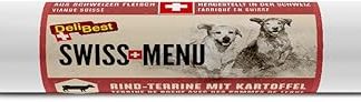 DeliBest Swiss MENU Beef Terrine with Potatoes, Wet Food for Dogs Made from 100% Swiss Beef, Grain-Free & No Additives, Gluten-Free, High-Quality Adult Dog Food, 200 g Dog Sausage