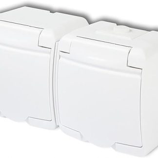 Junior GHE-2 karlik elektrotechnik 5903292631172 Double Socket with White Flap