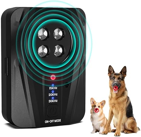 Anti Bell Device Dogs, 33 ft Car Anti-Bark Ultrasonic Device, Dog Barking Stop with 3 Modes, Rechargeable Anti-Bark for Dogs, Safe Ultrasonic Against Barking for Small and Large Dogs