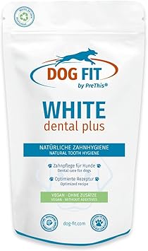 DOG FIT by PreThis White dental plus, for the natural dental care of dogs, free from additives and vegan