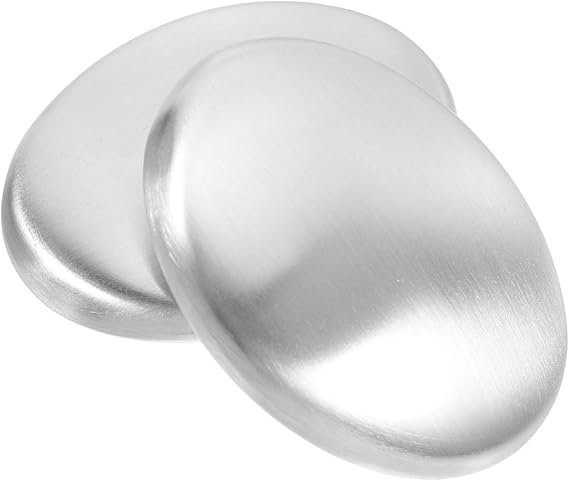 Alipis 2 Pieces Stainless Steel Soap Metal Odour Remover Bar Elimination Odours Kitchen Gadgets Fish Odour Remover Odour Remover Soaps