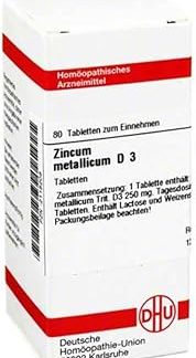 DHU Zincum Metallicum D3 Tablets, Pack of 80 Tablets