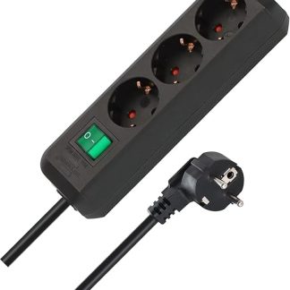 Brennenstuhl Eco-Line 3-Way Power Strip With Child Safety Device, Switch and 1.5 m Cable